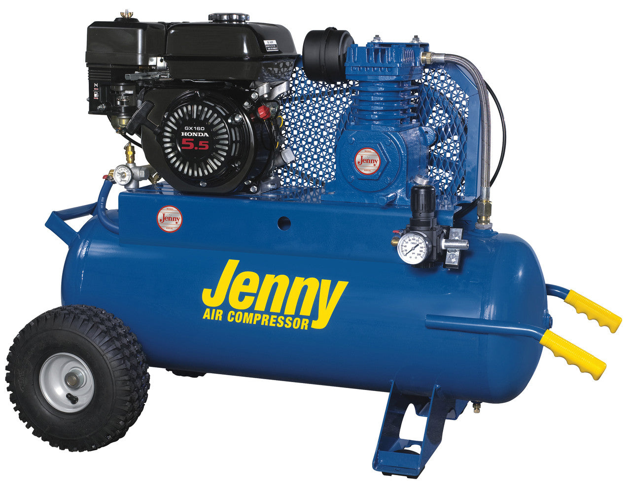 Jenny Gas Air Compressor 5.5HP 17 Gal Tank Jenny Gas Air Compressor 5.5HP 17 Gal Tank